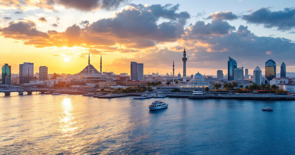 Appartement Casablanca : vue de la ville et Grande Mosquée