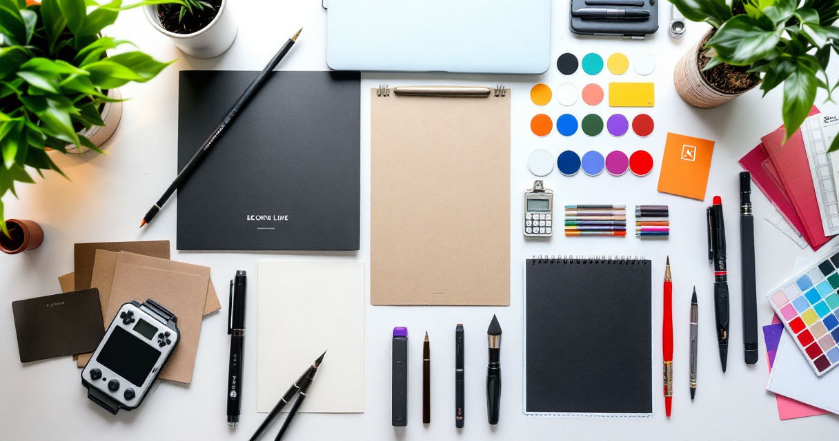 Design marketing : espace de travail créatif