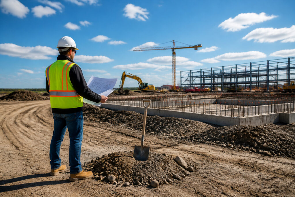 Demarrage dun chantier de construction