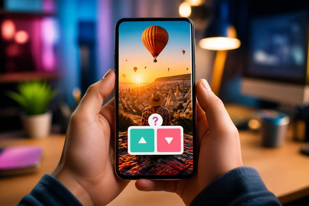 Exploration visuelle sur smartphone